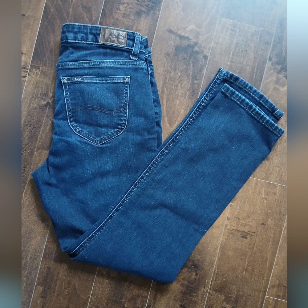 Lee Blue Straight-Leg Classic Denim Jeans